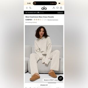 ALO Yoga Wool Cashmere New Class Hoodie & Pants Set